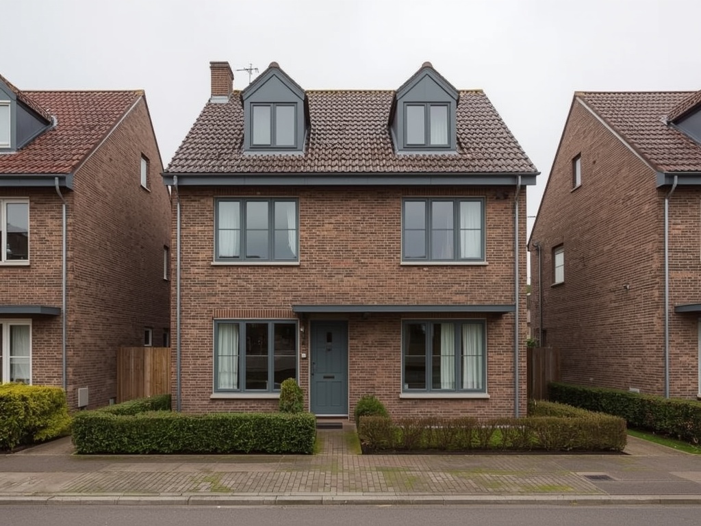 Twee-onder-een-kapwoning Valkenburg Broekhem met antraciet kunststof kozijnen