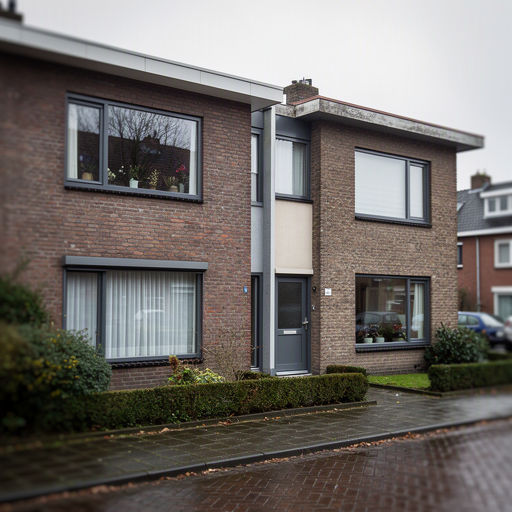 Twee-onder-een-kapwoning in Sittard voorzien van stijlvolle antracietkleurige kunststof kozijnen
