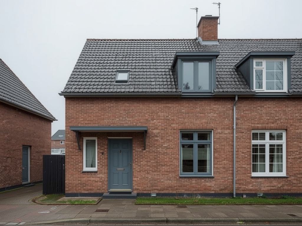 Twee-onder-een-kapwoning Heerlen Molenberg met antraciet kunststof kozijnen