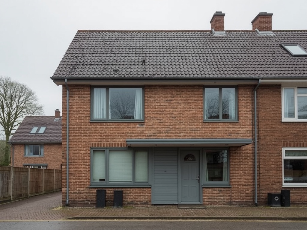 Gemoderniseerde twee-onder-een-kapwoning in Gulpen voorzien van strakke antraciet kunststof kozijnen