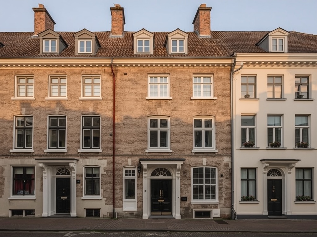 Gerenoveerd pand in Luik met nieuw geplaatste witte kunststof kozijnen
