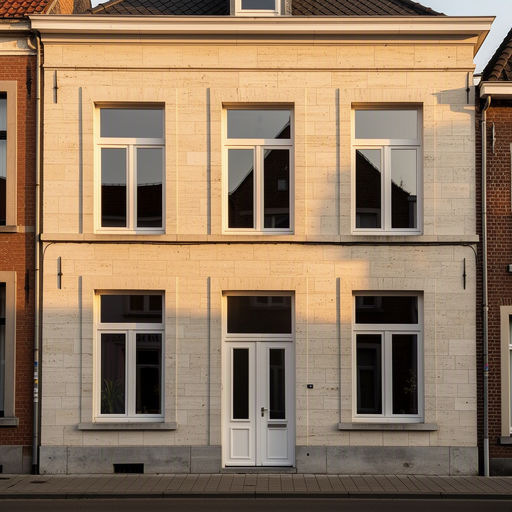 Mijnwerkershuis Lindenheuvel Geleen met nieuw geplaatste antraciet kunststof kozijnen