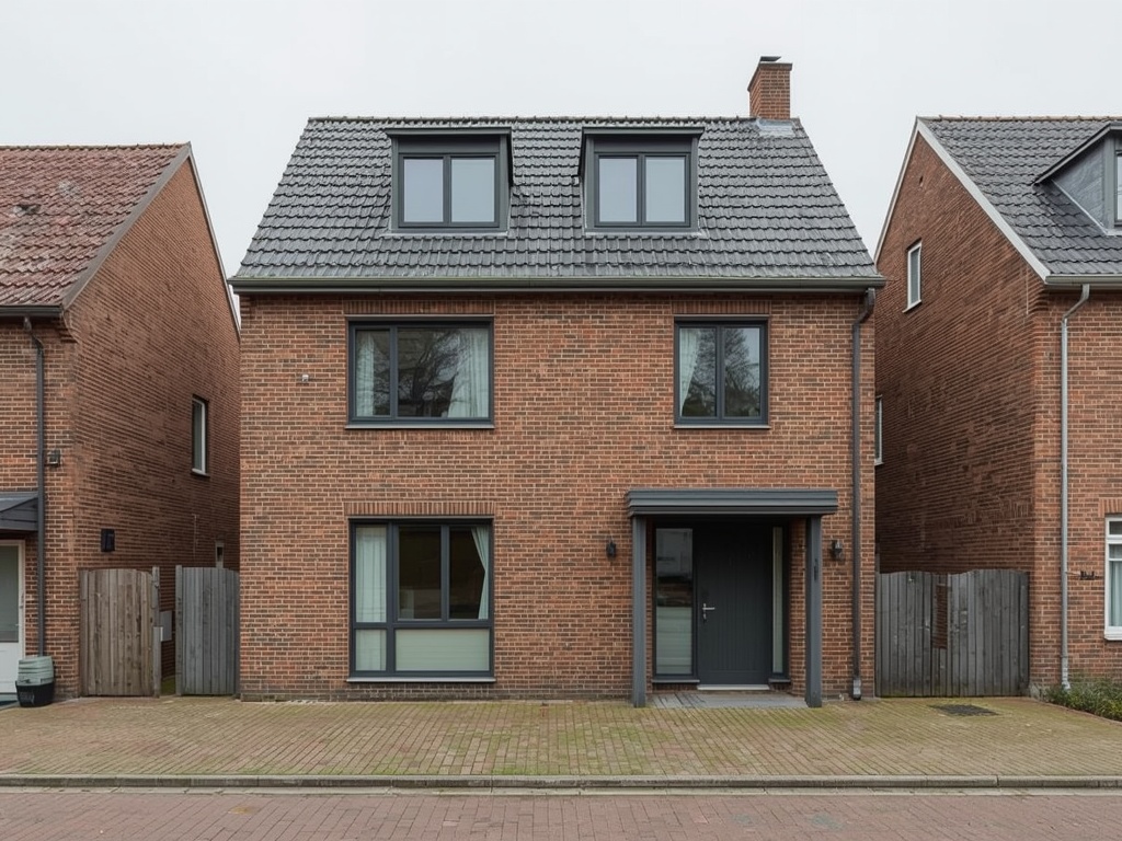Twee-onder-een-kapwoning Maastricht Blauwdorp met antraciet kunststof kozijnen
