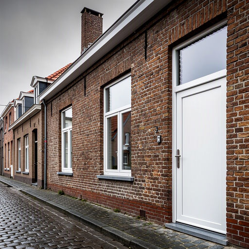 Kunststof kozijnen aan de voorgevel van een woning in Maastricht
