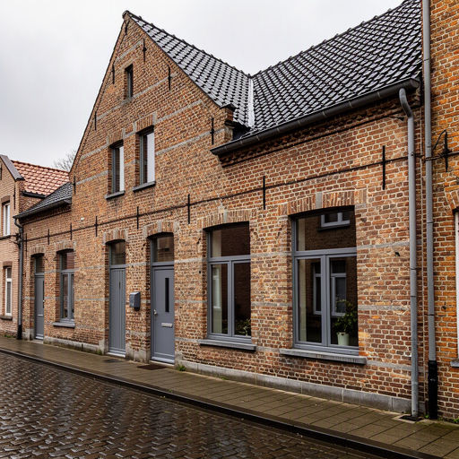 Witte kunststof draaikiepramen met HR++ glas in een rijtjeshuis
