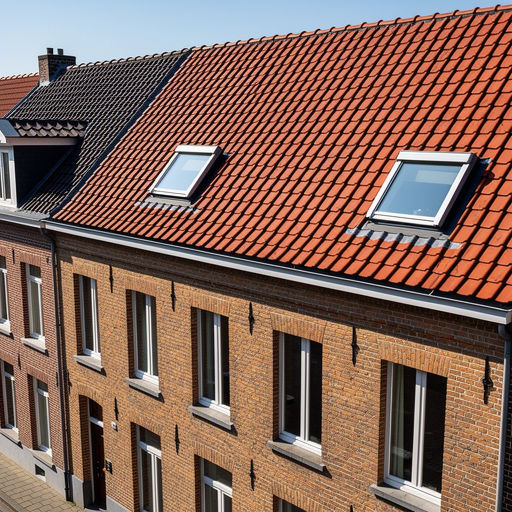 Kunststof dakraam in het schuine dak van een woning in Maastricht